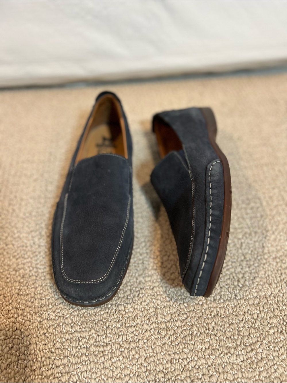 Mephisto Edlef Cool-Air Driving Loafer Shoe Men 12 Moccasins Blue Suede Leather - Picture 12 of 15